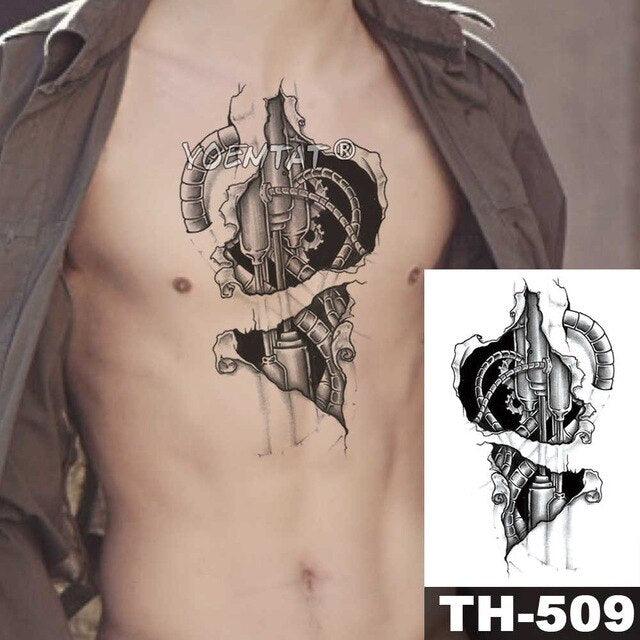 Realistic Temporary Lion Wolf Sticker Tattoo Waterproof  Elegant Body Arm Warrior Tattoo For Mens