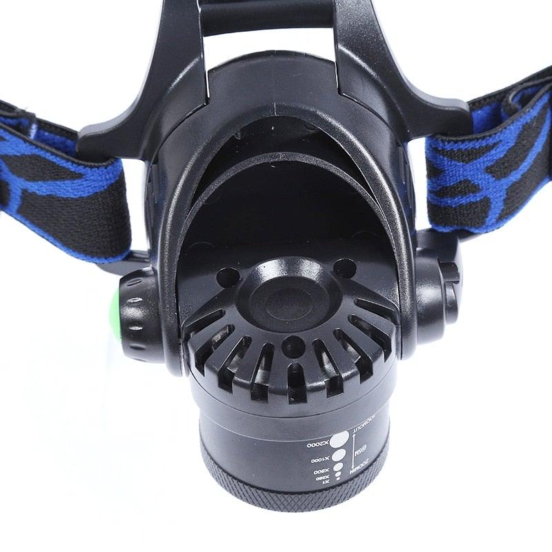 Rechargeable Adjustable 10000LM Led Headlamp Micro USB Charger Flashlight Head Lamp Portable Light Torch Flashlight For Night Work Camping Hiking  Walking