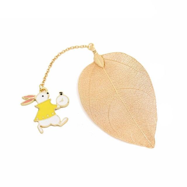 Retro Alloy Metal Bookmarks Cute Girls Rabbit Leaves Bookmark For Books Accessories Teachers Gifts Office School Stationery Vintage Alloy Metal Bookmark Cute Girl Rabbit Leaf Bookmark Book Accessories Teacher Gift Office School Stationery