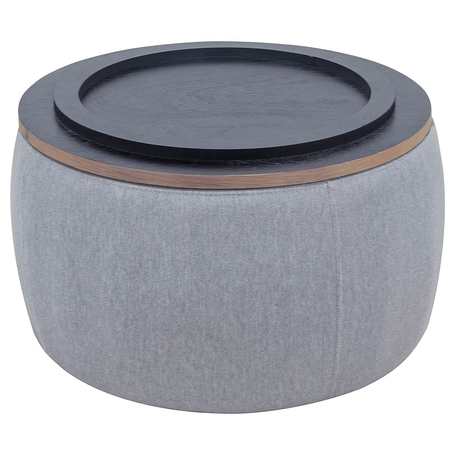 Round Storage Ottoman Coffee Table