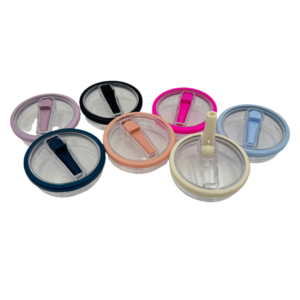 40oz Tumbler Leak Proof Flip Top Screw on Lid Replacement Compatible with Stanley (Includes Straw)