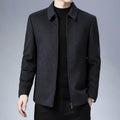 Simple Black Men Casual Jacket Luxury Fashion Autumn Winter Men Clothing Classic Jacket Solid Color Jacket Male Casual Outdoor Warm Lightweight Jackets