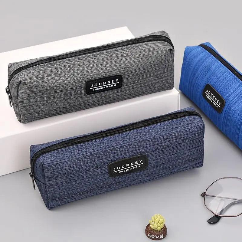 Simple Small Square Waterproof Pencil Case Stationery Case For Students Unique Pencil School Case
