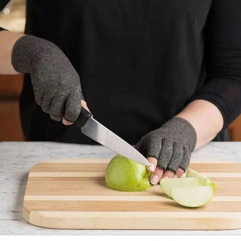 Simple Winter Arthritis Gloves Unisex Classic Anti Arthritis Therapy Gloves Compression  Fingerless Gloves