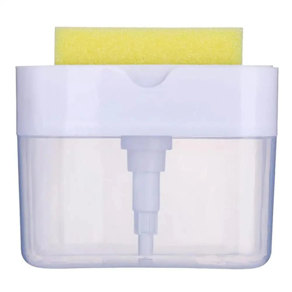 Smart Soap Dispenser For Kitchen Dishwashing Soap Pump Dispenser Kitchen Sponge Holder Handy Space Saving Soap Box 2 IN 1 Kitchen Soap Pump