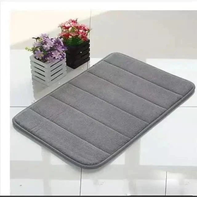 Soft Colorful Home Non-slip Comfortable Memory Foam Bath Mat Bathroom Carpet Water Absorbent Washable Toilet Rug Floor Mat