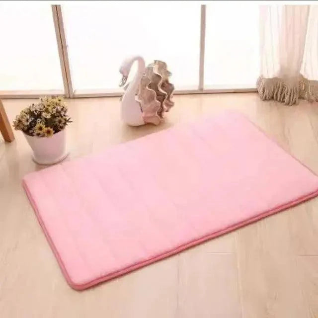 Soft Colorful Home Non-slip Comfortable Memory Foam Bath Mat Bathroom Carpet Water Absorbent Washable Toilet Rug Floor Mat