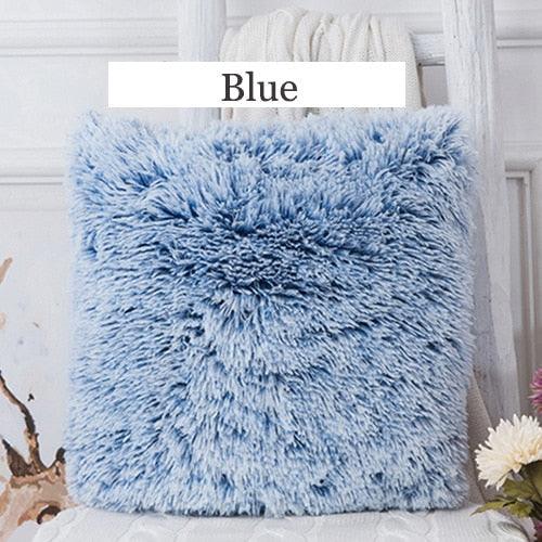 Soft Fur Plush Shaggy Fluffy Pillow Cover Decorative Cushion Covers For Home Living Room Sofa Decor Luxury Faux Fur Throw Pillow Cover Decorative Plush Pillow Case Cushion Cover Shell for Sofa Bedroom Car 43x43cm