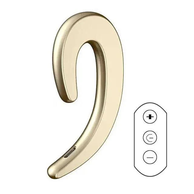 Stylish Unique Design Bone Conduction Earphone Wireless Bluetooth 4.2 Sports Stereo Headset For Laptop Ear Hook Ear Buds Lightweight Waterproof Earpiece For Business