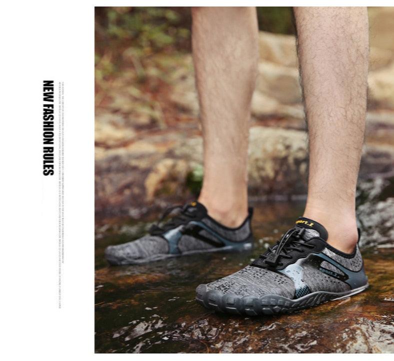 Summer Outdoor Mens Sports Water Shoes Non-Slip Beach Shoes Barefoot Upstream Shoes Quick-Dry Aqua Sock Barefoot For Beach Swim River Pool Lake Hiking Kayaking Surfing