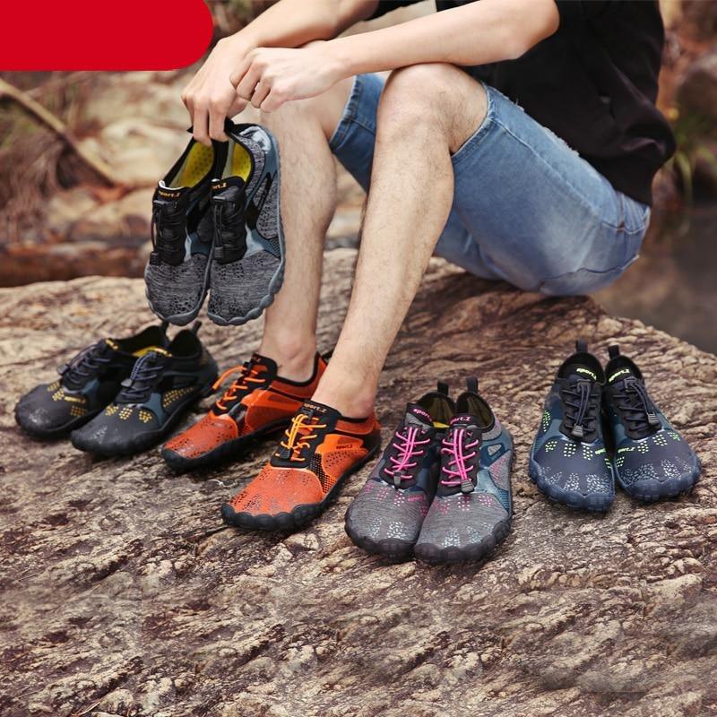 Summer Outdoor Mens Sports Water Shoes Non-Slip Beach Shoes Barefoot Upstream Shoes Quick-Dry Aqua Sock Barefoot For Beach Swim River Pool Lake Hiking Kayaking Surfing