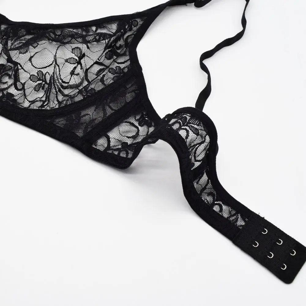 Plus Size Lace Bras For Women Underwired Bralette Womens Underwear Delicate Embroidery Lingerie Brassiere