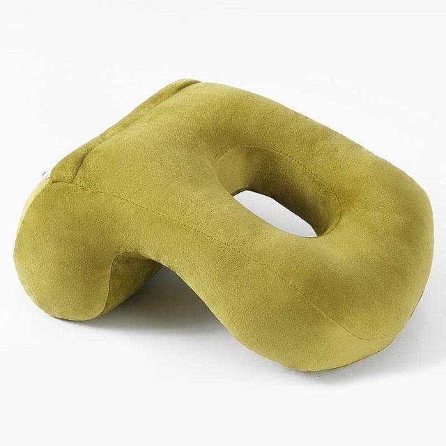 U-Shaped Desk Nap Pillow Neck Supporter Seat Cushion Headrest Travel Airplane Nap Pad  with Arm Rest Travel Pillow for Neck and Head  Comfort for Airplane Car and Desk Memory Foam Neck Pillow, Travel Pillow for Airplanes Car Camping Office School