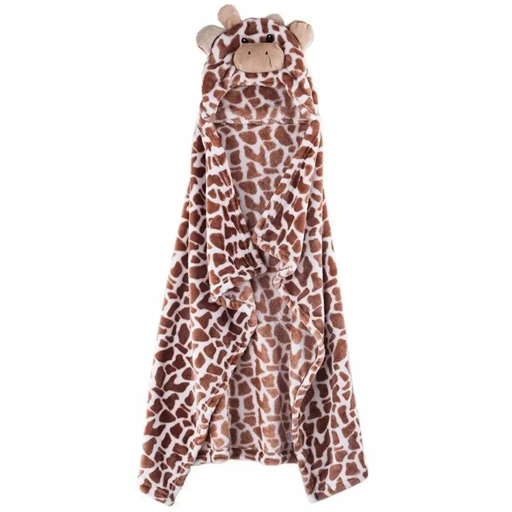 Unique Bear Shaped Baby Hooded Bathrobe Trendy Soft Baby Blanket Baby Bath Towel Cartoon Patter Towel