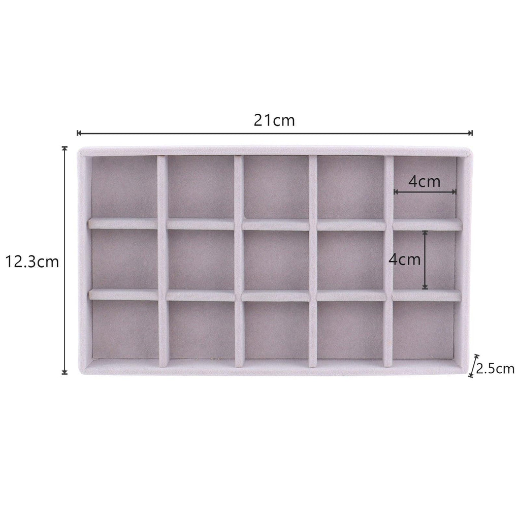 Velvet Jewelry Box Display Tray Drawer Storage Jewelry Holder For Ring Earrings Necklace Bracelet Soft Velvet Organizer Case Velvet Display Holder for Earrings Ring Bracelet Necklace