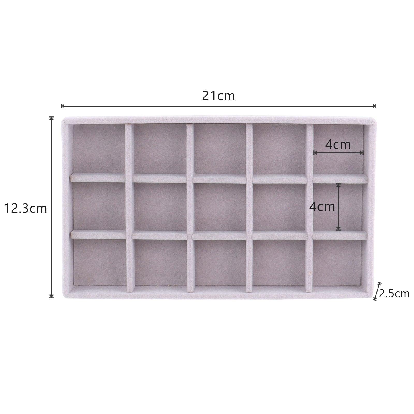 Velvet Jewelry Box Display Tray Drawer Storage Jewelry Holder For Ring Earrings Necklace Bracelet Soft Velvet Organizer Case Velvet Display Holder for Earrings Ring Bracelet Necklace