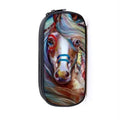 Vintage Cartoon Print Students Pencil Case Classic Theme Makeup Cosmetic Bags Elegant Stationery Pouch