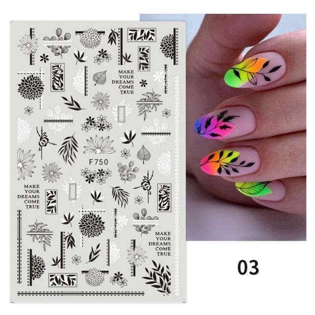 White Embossed Flower Lace Sticker Decal Wedding Nail Art Designs Floral Butterfly Japanese Manicures Nail Decoration Metallic Curve Strip Line Nail Decal Self-Adhesive 3D Wave Design Decoration for Women Girls Adhesive Striping Tape Nail Art Stickers