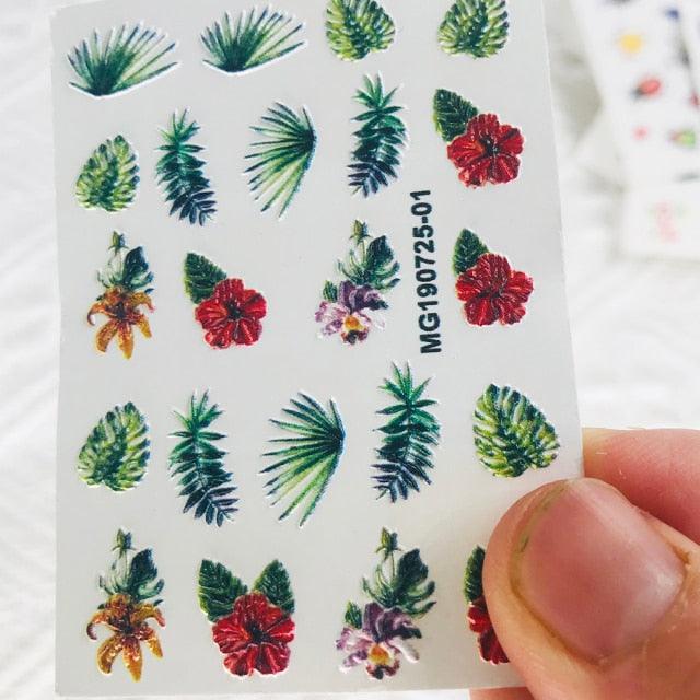 Winter Christmas Acrylic Engraved Nail Sticker Colorful Snow Design Decals Nail Water Slide Decals Nail Art Stickers Decals Christmas Snowflake Bronzing Christmas Slider Nail Art 3D Decals Decoration  Decals Snowflakes Elk Bear Christmas Xmas Stickers