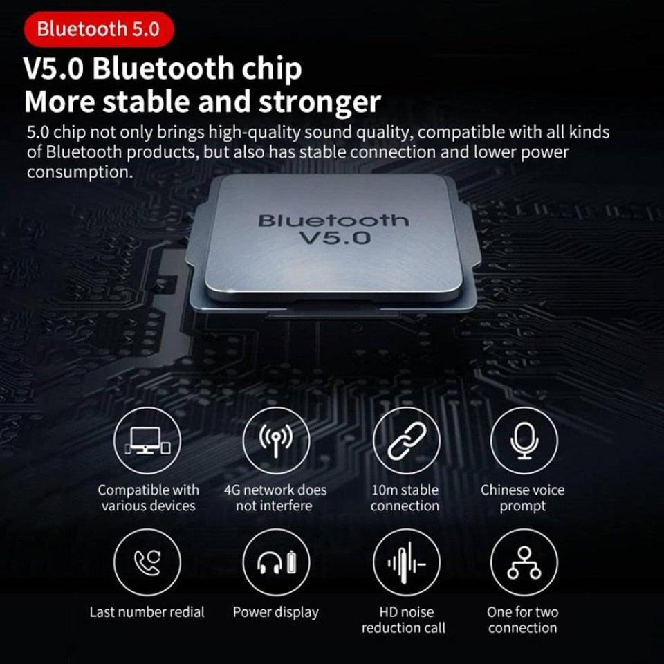 Wireless Headphones With Microphone Bluetooth Con Headset Earphones Updated Design with Industry Leading Sound & Improved Comfort, Long Wireless Range, Up to 24 Hours of Talk Time