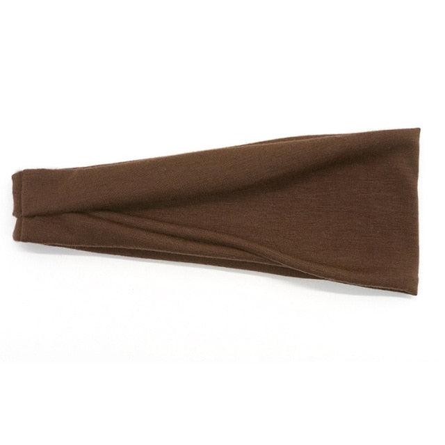 Women Headband Solid Color Twist Cotton Wide Turban Twisted Knotted Headwrap Girls Hairband Fashion Scrunchies Gorgeous Hair Accessories For Women