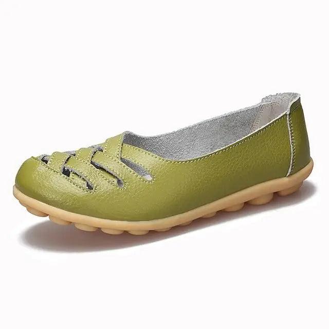 Women's Genuine Leather Flats Sandals Elegant Comfortable Soft Non Slip Design For Women