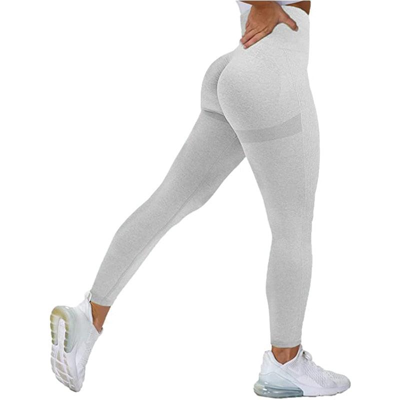Women Seamless Workout Leggings High Waist Push Up Leggings Seamless Leggings Women Yoga Pants Fitness Push Up Leggings Workout Gym Pants Female Ladies Fashion Legging Bright Colors Yellow Sports Leggings