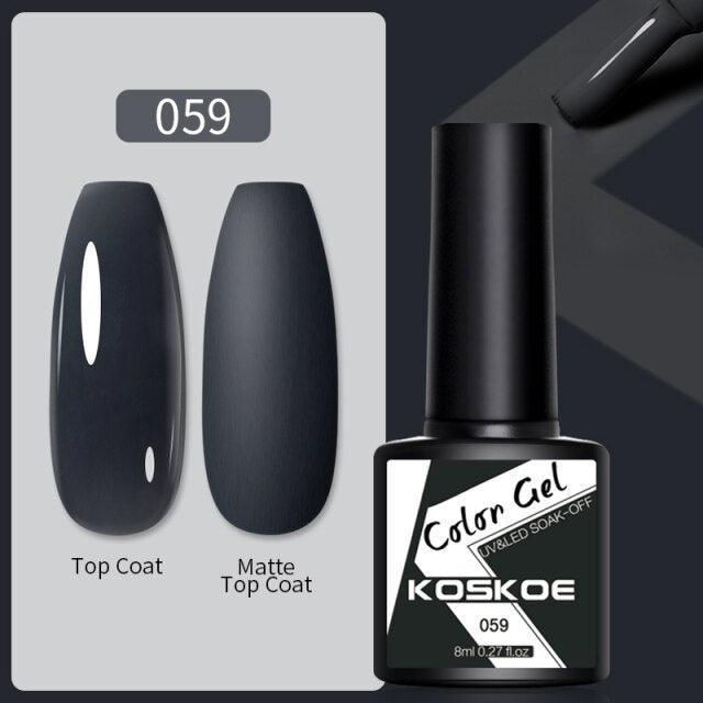 Womens Glossy Colorful 8ml Nail Gel Polish Permanent UV LED Summer Winter High Quality Fashion Design