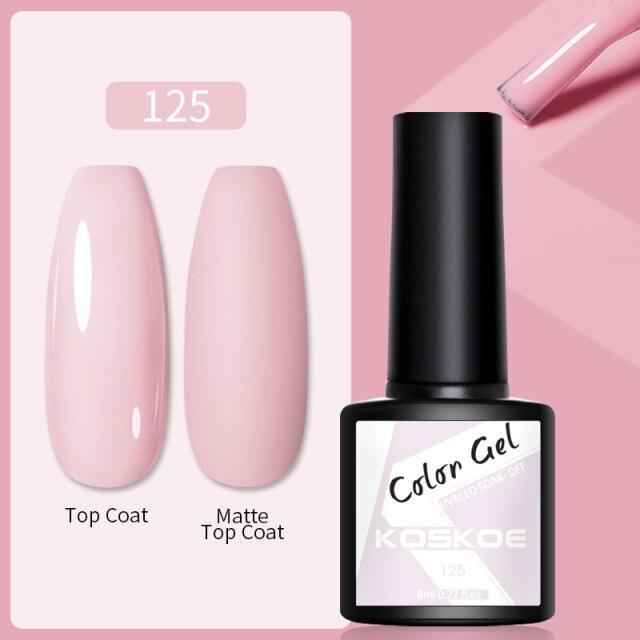Womens Glossy Colorful 8ml Nail Gel Polish Permanent UV LED Summer Winter High Quality Fashion Design