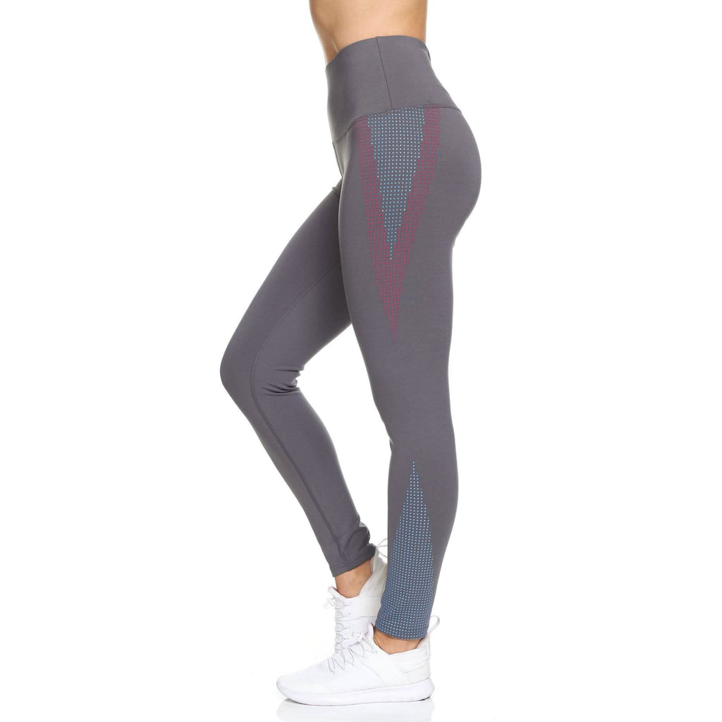 Women's Rubber Dotted High Waist Full Length Legging