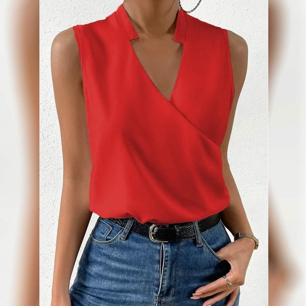 Women's Tank Top Plain Sleeveless V Neck